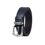 Goderi%100 Hakiki Deri Gümüş Tokalı, Metal Köprülü Lacivert Kadın Kemeri, 3 Cm, 3Cm, Kd, 41, Gümüş, 110 Cm