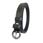 Goderi%100 Hakiki Deri Gümüş Tokalı Siyah Çok Ince Kadın Kemeri, 1.8 Cm, Çokince, 07, 90 Cm