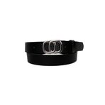 Goderi%100 Hakiki Deri Gümüş Tokalı Siyah Ince Kadın Kemeri, 3Cm, 3Cm, Kdn, 09, 90 Cm