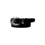 Goderi%100 Hakiki Deri Gümüş Tokalı Siyah Ince Kadın Kemeri, 3Cm, 3Cm, Kdn, 25, 90 Cm