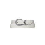 Goderi%100 Hakiki Deri Gümüş Tokalı Süt Beyaz Ince Kadın Kemeri, 3Cm, 3Cm, Kdn, 26, 100 Cm
