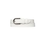 Goderi%100 Hakiki Deri Nikel Tokalı Süt Beyaz Ince Kadın Kemeri, 3Cm, 3Cm, Kdn, 21, 100 Cm