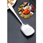 GODHLIFE Pratik 21 Cm Paslanmaz Çelik Lüx Servis Salata Kaşığı Spatula | Çelik Yemek Servis Kaşığı - 1 Adet