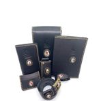 Godiva Collections Kadın Deri Çanta Set Siyah Çiçek Taşlı Siyah