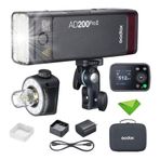 Godox AD200Pro II 200Ws Paraflaş One-Tap Sync ve Renkli TFT Ekranlı Pocket Flash