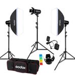 Godox E250 Ws 3'lü Softbox Paraflaş Seti