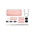 Godox MoveLink Mini Kablosuz Pembe Mikrofon Kit 2
