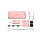 Godox MoveLink Mini Kablosuz Type-C Uyumlu Pembe Mikrofon Kit 2