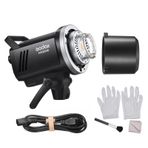 Godox MS300-V, geliştirilmiş 300 W stüdyo flaşı, 2,4 G X-System GN58, 0,1 – 1,8 s, geri dönüşüm süresi, 5600 ± 200 K flaş ışığı, 10 W LED ayar lambalı, portre, moda, reklam için Bowens tutucu