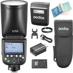 GODOX V1Pro-N Flash Speedlite i-TTL 76Ws HSS 1 / 8000s 2.4G Kablosuz Yuvarlak Başlı Speedlight Kamera Nikon D5 D850 D750 D7500 D5300 D5200 D7100 D90 Z7 Z6 Z7II D788 için 0 ZFC 0