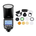 Godox V1S Profesyonel Flaş Speedlite Flaş Cihazı, Yuvarlak Başlı, Kablosuz 2,4G Fresnel Zoom Sony a7RII a7R a58 a99 ILCE6000L A7RIII A7R3 a9 a77II a77 a350 Kameralar ile Uyumlu