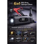 Goes 6in1 Akü Takviye Kompresör 150 Psı Hava Pompası Powerbank Vakum LED Fener Taşınabilir - S8