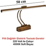 Goes Flüt LED Aplik 50 cm 4000K Soft Beyaz | Modern Duvar Aydınlatma | Enerji Tasarruflu Banyo, Tablo ve Çalışma Masası Lambas - Eskitme