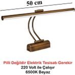 Goes Flüt LED Aplik 50 cm 6500K Beyaz Işık | Modern Duvar Aydınlatma | Enerji Tasarruflu Banyo, Tablo ve Çalışma Masası Lambası - Eskitme