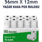 Goes Termal Pos Rulo 56mm x 12M Kağıt Termal Yazıcı ve Yazar Kasa Için Uyumlu Net Kalıcı Baskı 10 Adet - 56x12