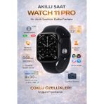 Goes Watch 11 Pro Akıllı Saat 2.2'' Büyük Ekran Bluetooth Arama Sağlık Takibi Nabız Ölçer Ios Android Uyumlu - Siyah