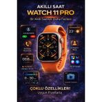 Goes Watch 11 Pro Akıllı Saat 2.2'' Büyük Ekran Bluetooth Arama Sağlık Takibi Nabız Ölçer Ios Android Uyumlu - Turuncu