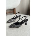 GOFFSHOES Kadın Erica Topuklu Ayakkabı - Hasır-Siyah