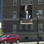 Göğe Bakan Mustafa Kemal Atatürk Cephe Poster Bayrak 300x450cm -3x4,5 metre