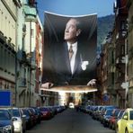 Göğe Bakan Mustafa Kemal Atatürk Cephe Poster Bayrak-4x6 metre