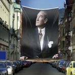 Göğe Bakan Mustafa Kemal Atatürk Dış Cephe Poster Bayrak -600x900cm