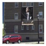 Göğe Bakan Mustafa Kemal Atatürk Poster Bayrak - 300x450 cm - 3x4,5metre