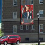 Göğe Bakan Sivil Atatürk -Ay Yıldız - Kutlama - Okul - Anı - Poster - Cephe Bayrağı -Bayrak -3x4,5m