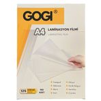 Gogi 2000 125 Mikron A4 100 Adet Laminasyon Filmi