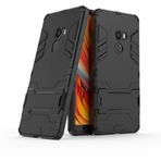 GOGME Xiaomi Mi Mix 2 Kılıf, Çizilmez PC Arka Kapak + Darbeye Dayanıklı TPU Tampon + Katlanabilir Tutucular, Çift Katmanlı Koruyucu Kılıf, Siyah