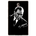 Gogo Accessories 10.5 inç Samsung Galaxy Tab ile Uyumlu S6 T860 Atatürk İmza Baskılı Silikon Kılıf