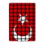 Gogo Accessories Apple iPad 2 3 4 A1219 A1395 A1416 A1460 Türk Bayrağı Kare Baskılı Silikon Kılıf