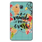 Gogo Accessories Samsung Galaxy Tab ile Uyumlu A SM-T280 Mavi Harita Baskılı Silikon Kılıf
