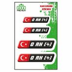 GOGO KAN GRUBU 0 RH+ SİYAH DÖRTLÜ DAMLA ETİKET