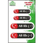 Gogo Kan Grubu Ab Rh + Siyah Dörtlü Damla Etiket Iıı