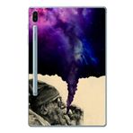 Gogo Samsung Galaxy Tab S6 T860/T865/T867 Sigara İçen Adam Silikon Baskılı Arka Kapak