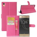 GOGODOG Sony Xperia XA1 Kılıf GO Ultra İnce Deri Tampon Tam Karoseri Koruma Cüzdanı İş Tarzı Stand Fonksiyonlu ve Otomatik Uyku Uyandırma Üstü (Gül Kırmızısı)