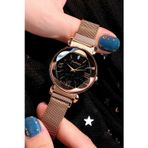 Gogoey Kadın Kol Saati Rose Gold Mıknatıslı Hasır Kordon