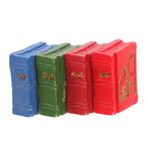 Gogogmee 4pcs Minyatürler Dollhouse Kitapları Mini Dollhouse Kitapları Model Dollhouse Aksesuarları DIY Projeleri Için Dekorasyon Dollhouse Kız Kız Oyuncak Malzemeleri
