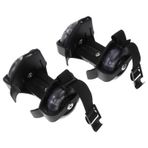 Gogogmee Ayarlanabilir Siyah Işıklı Topuk Tekerlekleri Portatif Paten Ayakkabı ve Yetişkinler İçin Dayanıklı Kaykay Paten