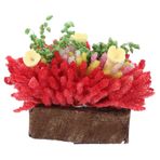 Gogogmee Bebek Evi Saksı Bitkisi Masaüstü Mini Saksı Saksılı Oyuncak Ev Çiçeği Bahçe Bonsai Modeli Yapay Bonsai Bebek Evi Pervane Bebek Evi Dekorasyonu Dış Mekan Kil Odun