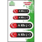 Gogomoto Kan Grubu Iıı A Rh(-) Siyah Dörtlü Damla Etiket