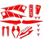 Gogomoto Yamaha MT07 2014 - 2017 Uyumlu Kırmızı Sticker Set