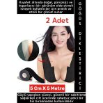 Göğüs Toparlayıcı Sabitleyici Dikleştirici Şekillendirici Esnek Yapışkan Bant 5 Cm X 5 Metre 2 Adet