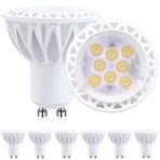 GOHDLAMP GU10 LED Ampüller 2 Pinli Spot Ampul 4000K Gün Işığı Beyaz, GU10 LED Ampul Değiştirme Gömme Raylı Aydınlatma, 50W Halojen Eşdeğeri, 5W 450LM 38° Kısılabilir Huzme, 6'lı Paket