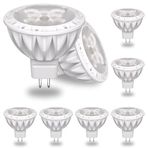 GOHDLAMP MR16 LED Ampüller Sıcak Beyaz GU5.3 Spot Ampul 6'lı Paket,12V 5W 2700K MR16 LED Ampul 2Pin 50W Halojen Eşdeğeri 450Lm 38° Açılı Işın Lambası Kısılabilir, Peyzaj Gömme ve Raylı Aydınlatma için