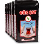 Gök Çay Siyah Dökme 1 kg 5'li - 5 kg
