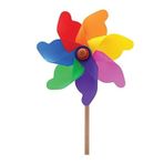 Gök Kuşağı Rüzgar Gülü 7 Kanat 20 Cm