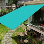 Gök mavisi bahçe güneş tentesi, 5,5 x 6 m - %98 UV blokajlı tente, teras, parti ve sera için, 4 halatla dayanıklı, çiçek bitkileri için mükemmel