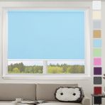 Gök Mavisi Termal Karartma Stor Perde 120 x 230 cm %100 Su Geçirmez Kumaş Gündüz ve Gece Perdeleri Boncuklu Zincirli İç/Dış Mekan Girintisi Montajı için