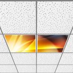 Gök Panel 60X60 LED Panel Aydınlatma Armatür Avize Sıva Altı Desenli 1x2 Ikili Grup 46510109SA - 6400K - Beyaz